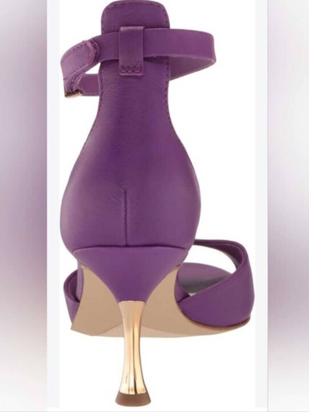 Franco Sarto-NWT Purple Rosie Sandal/shoe Heels-3" Gold Heels/Buckle Sz.6.5